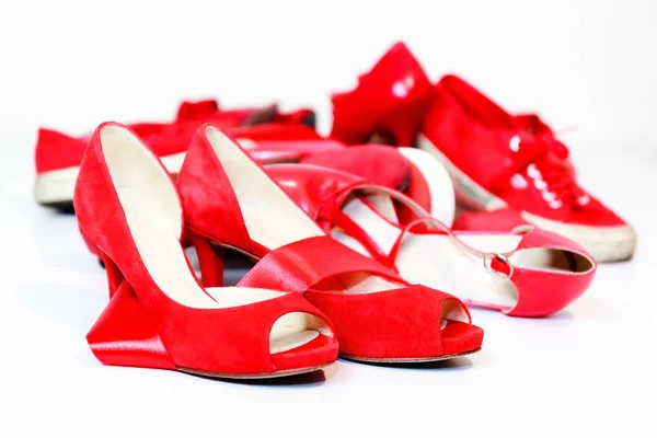 Zapatos rojos, un símbolo feminicidio —  Fotos de Stock
