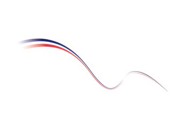 Fransız bayrağının, üç renkli. Vektör çizim