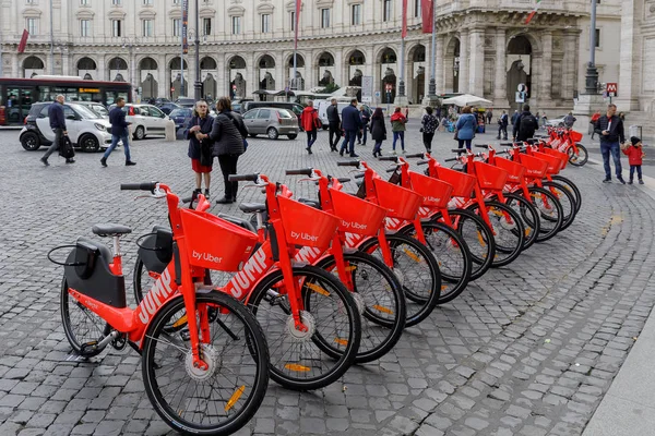 Uber jump, das elektrisch unterstützte Bike-Sharing — Stockfoto