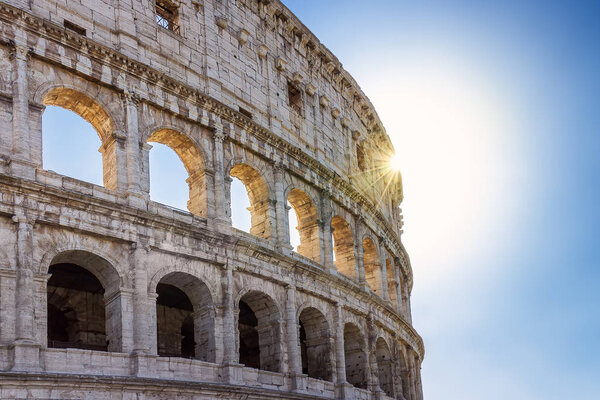 Roman Colosseum, especially in backlight