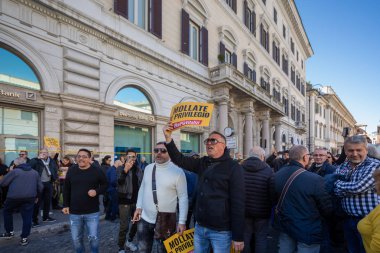 M5S protest demonstration in the square