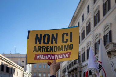 M5S protest demonstration in the square