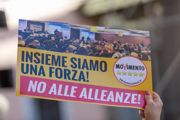 M5S protest demonstration in the square — 스톡 사진
