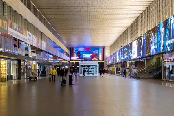 Rom Italien Januar 2020 Bahnhof Termini Haupteingang Und Atrium Mit — Stockfoto