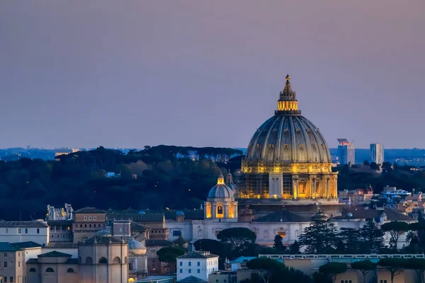 Closeup Dome Peter Basilica Rome Italy — Stock Photo, Image