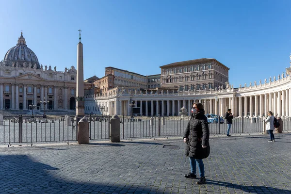 Rooma Italia Maaliskuuta 2020 Kaupunki Tyhjentää Itsensä Matkailijoista Ihmisistä Pääkaupungin — kuvapankkivalokuva