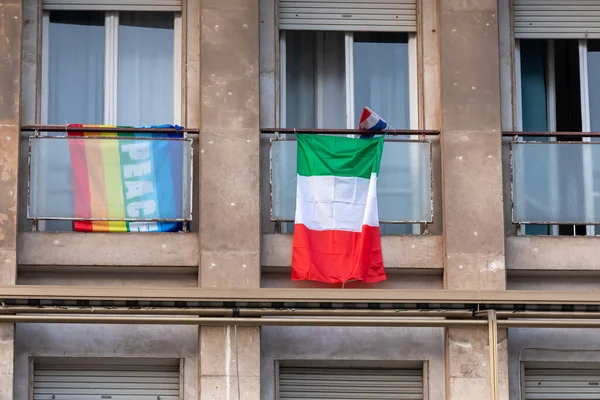 Roma Aprile 2020 Durante Emergenza Pandemia Covid Coronavirus Gli Italiani — Foto Stock