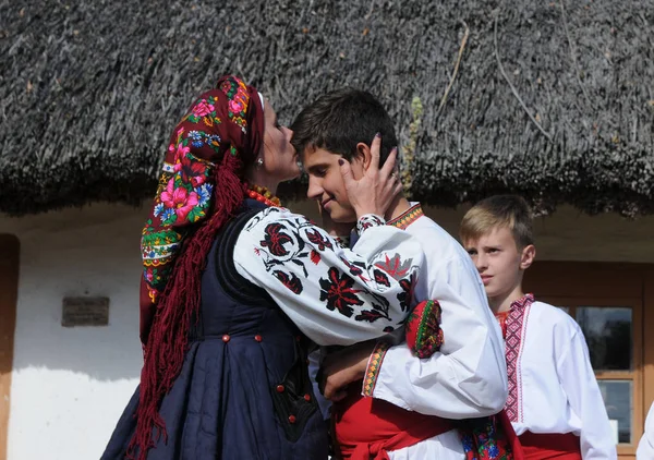 Festival Casamento Outono Museu Nacional Arquitetura Folclórica Vida Pirogovo Setembro — Fotografia de Stock