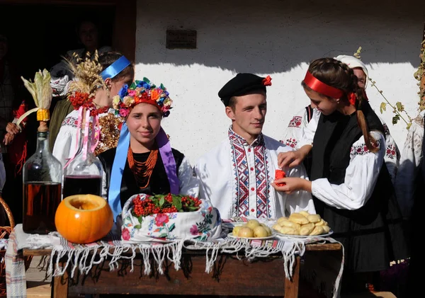 Festival Casamento Outono Museu Nacional Arquitetura Folclórica Vida Pirogovo Setembro — Fotografia de Stock