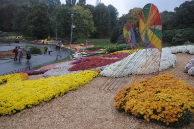 Şarkı Festivali gerekçesiyle Pechersk Peyzaj Park kasımpatı 