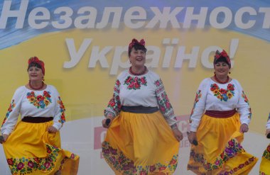 Lisapetniy tabur grubunun performansı Ukrayna 'nın Bağımsızlık Günü' nde Kiev 'deki Orlyonok parkındaki bir gala konserinde, 24 Ağustos 2017