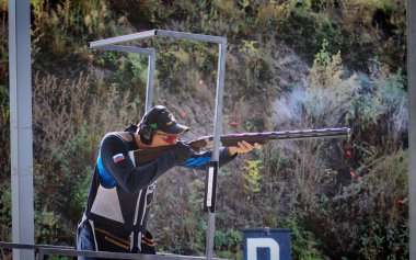 Barnaul, Rusya-21 Eylül 2019. Rusya şampiyonası yedek kulübesinde