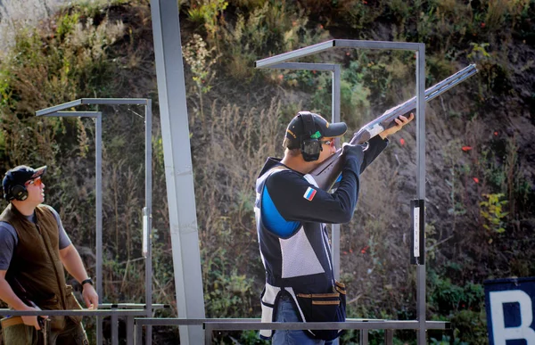 Barnaul Rússia Setembro 2019 Campeonato Rússia Tiroteio Banco — Fotografia de Stock