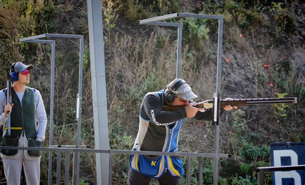 Barnaul Rússia Setembro 2019 Campeonato Rússia Tiroteio Banco — Fotografia de Stock