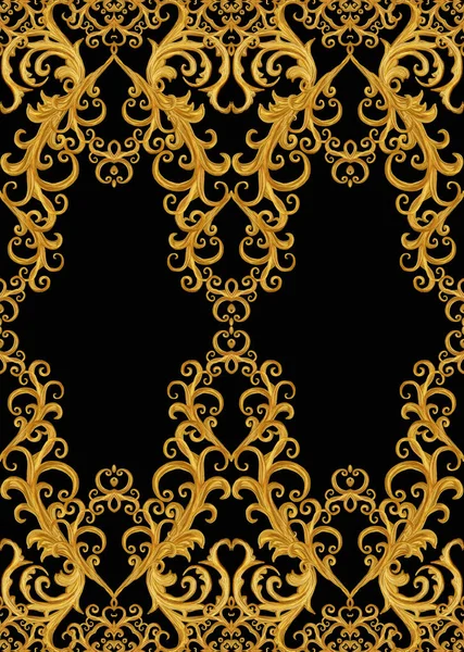 Jednolity wzór. Złote Loki teksturą. Styl Orientalny arabeski. — Zdjęcie stockowe