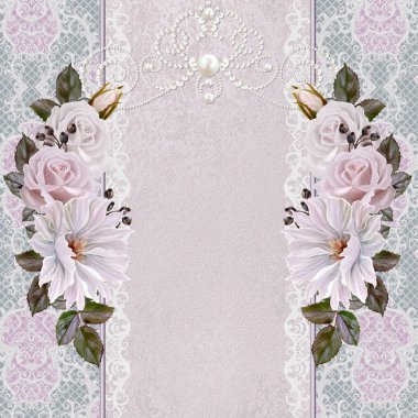 Tebrik kartı, davet, eski stil vintage.