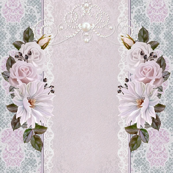 Tebrik kartı, davet, eski stil vintage.