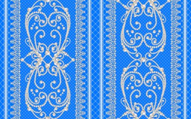 inci swirls, koleksiyon, tasarım öğeleri ve sayfa dekor beyaz gerçekçi inci bölücüler ayarlayın. Seamless modeli. Ajur süslü dantel boncuk. Damascus desen motif.
