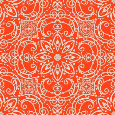 Ajur doku dantel, inci, boncuk dokuma. Yuvarlak şekli, sınır. Eski vintage tarzı.