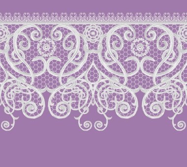 Dikişsiz desen sınır. Narin, dokuma Ajur Gümüş arka plan, parlak dantel, vintage eski tarzı Arabesk. Dekoratif kenar.