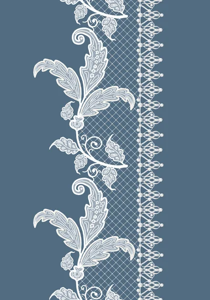 Pattern, border, seamless. Delicate openwork weaving. White lace vintage elegant trim, design elements, can be used as napkins, borders, ribbons and other decorations — Stock Photo, Image