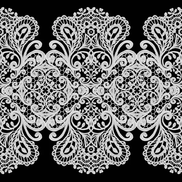 Seamless pattern border. Openwork weaving delicate, silver background, shiny lace, vintage old style arabesques. Edging decorative. — Stock Photo, Image