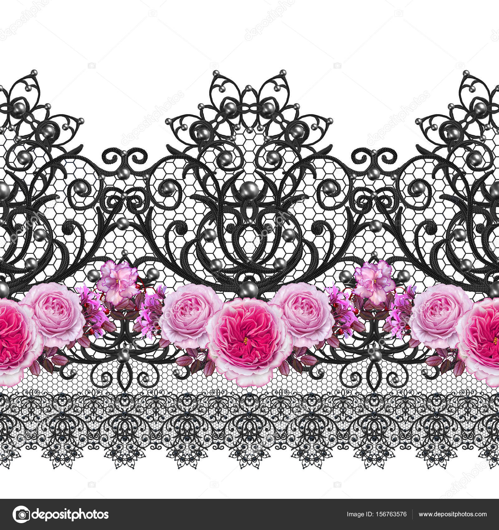 nahtlose muster grenze durchbrochene weben zarte schwarze spitze vintage alte stil arabesken dekorative einfassung dekoration aus perlen perlen - Perlen Weben Muster nahtlose muster grenze durchbrochene weben zarte schwarze spitze vintage alte stil arabesken dekorative einfassung dekoration aus perlen perlen - Perlen Weben Muster