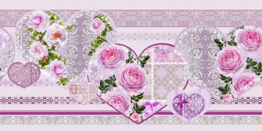 Çiçek arka plan. Tebrik vintage kartpostal, pastel tonu, eski stil. Pembe Gül çiçek aranjmanı.