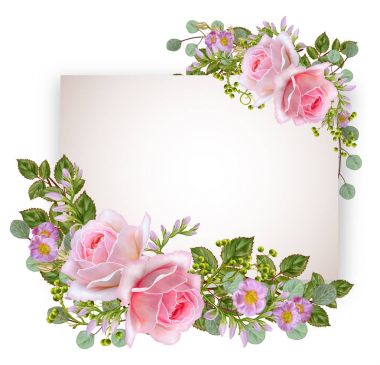 Çiçek arka plan. Tebrik vintage kartpostal, pastel tonu, eski stil. Pembe Gül çiçek aranjmanı.