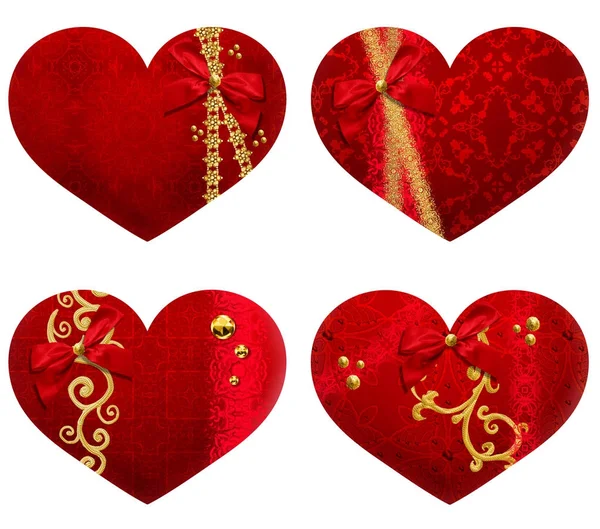 Figures in the form of heart. Greeting card, invitation, business card. Valentine's Day lovers. — Stock Photo, Image