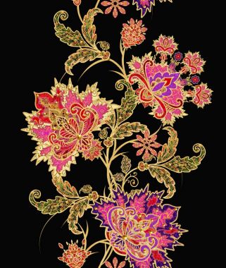 Seamless modeli. Altın dokulu bukleler. Parlak dantel, stilize