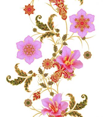 Seamless modeli. Altın dokulu bukleler. Parlak dantel, stilize