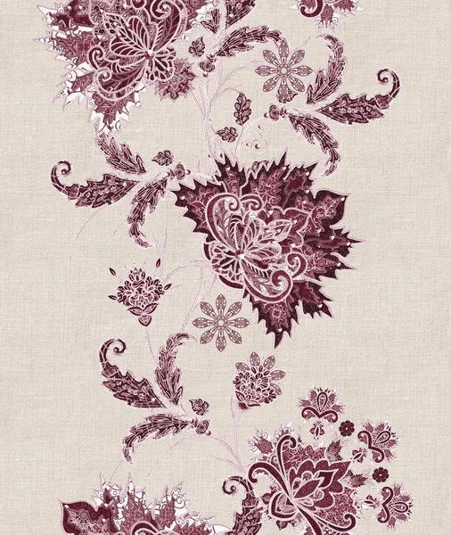 Seamless pattern. Brilliant lace, stylized flowers. Openwork weaving delicate, Paisley. Monochrome tracery, openwork curls. — Stock Photo, Image