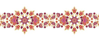 Seamless modeli. Altın dokulu bukleler. Parlak dantel, stilize çiçekler. Narin, altın arka plan, Paisley dokuma Ajur.