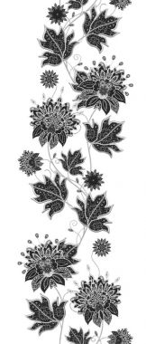 Seamless modeli. Parlak dantel, stilize çiçekler. Ajur Paisley hassas, dokuma. Tek renkli oyma Ajur bukleler.