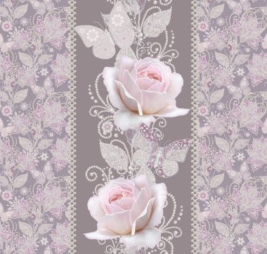 Seamless modeli. Dekoratif dekorasyon, desenli öğe, delica