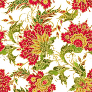 Seamless modeli. Dikey kenarlık. Altın dokulu bukleler. Parlak dantel, stilize çiçek, pembe pastel gül. Narin, altın arka plan, dokuma Ajur Paisley, kuyumcu 's kelebek.