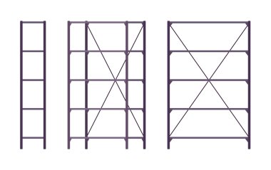 Siyah metal raf ayarla