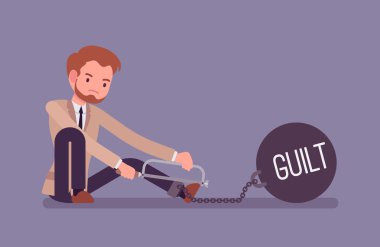 İşadamı ile bir metal kilo suçluluk, Zincirli testere ile kesme