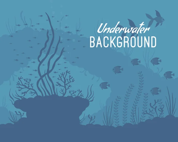 Unterwasser-Hintergrundvorlage — Stockvektor