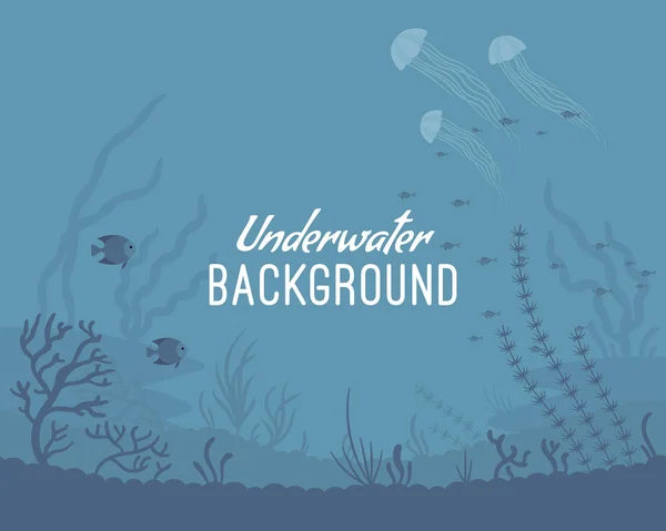 Unterwasser-Hintergrundvorlage — Stockvektor