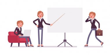 İşaret, yürüyüş oturan, vaping, genç kadın yakışıklı Yöneticisi kümesi