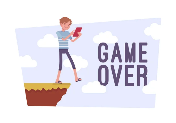Game over poster — Stock Vector