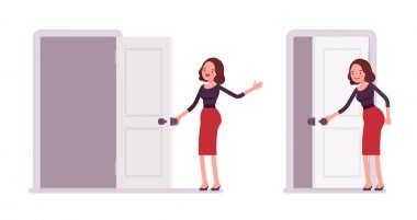 Açılış ve kapaliniş belgili tanımlık kapı genç Sekreteri kümesi