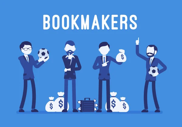 Bookmakers män med pengar — Stock vektor
