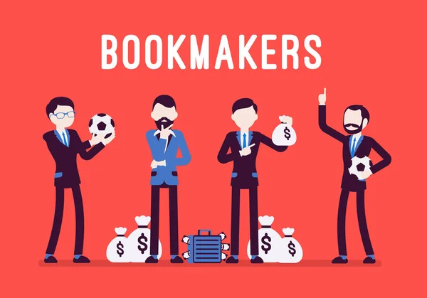 Bookmakers män med pengar — Stock vektor
