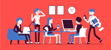 Küçük bir ofiste yoğun gün