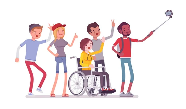 Grup selfie gençlerle