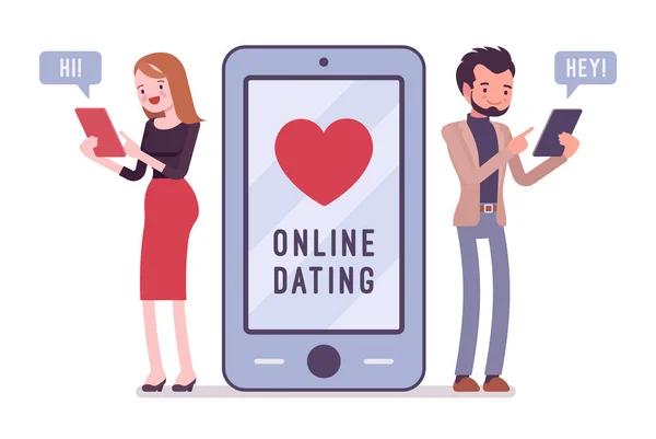 Online dating chat — Stock Vector