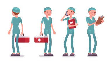 Erkek hemşire ayakta